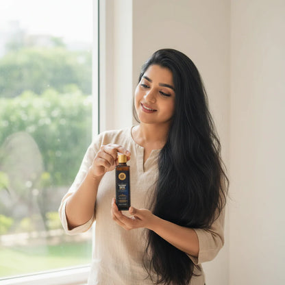 All-in-One Hair Care Duo - Nilini Natural Black Hair Color + Neeli Bringadi Hair Growth Oil