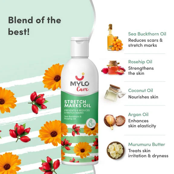 Mylo Care Stretch Marks Oil - with Sea Buckthorn - 100 ml