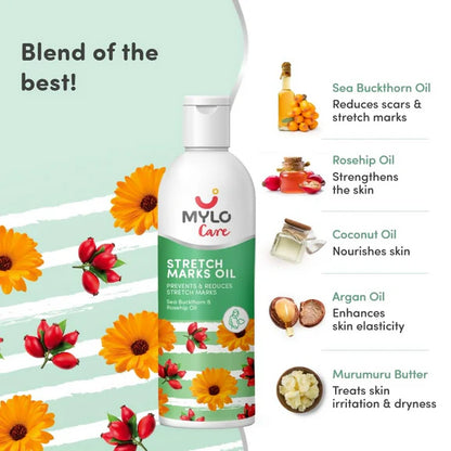 Mylo Care Stretch Marks Oil - with Sea Buckthorn - 100 ml
