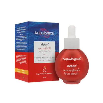 Aqualogica Detan+ Concentrate Face Serum With Cherry Tomato, Glycolic Acid & Hyaluronic Acid - 30 ml