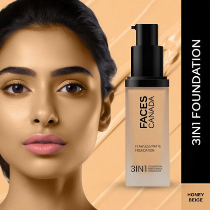 Faces Canada Flawless Matte Foundation - Honey Beige 031 - 30 ml
