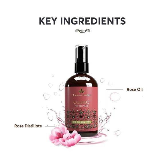 Avimee Herbal Gulabo Pure Rose Water Cleansing & Toning - 110 ml