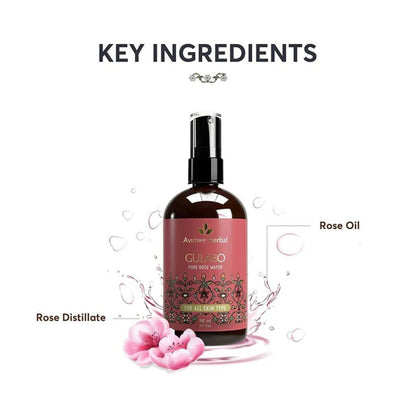 Avimee Herbal Gulabo Pure Rose Water Cleansing & Toning - 110 ml
