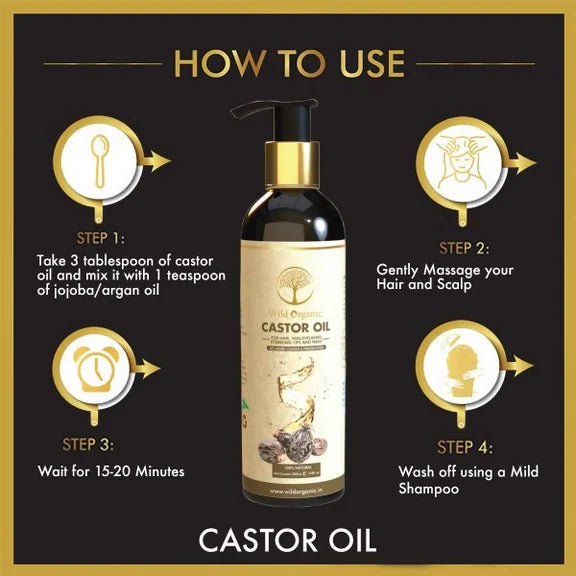 Wild Organic Castor Hair Oil - 120 ml