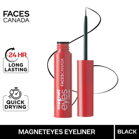 Faces Canada Magneteyes Eyeliner - Dramatic Black Finish - 3.5 ml