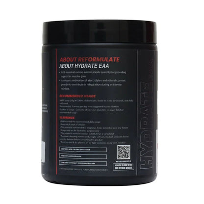 Reformulate Hydrate EAA I Supports Muscle Recovery | Zero Added Sugar | Improved Focus I Fluid Balance - Pine Apple - 300 gm