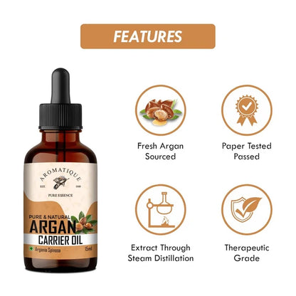 Aromatique Moroccan Argan Oil For Hair Growth & Skin - 15 ml