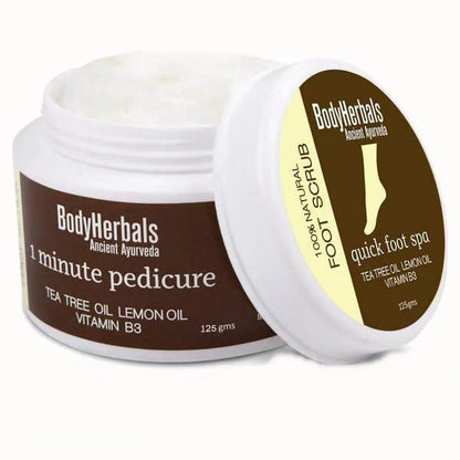 BodyHerbals 1 minute pedicure, Foot Scrub - 125 gm
