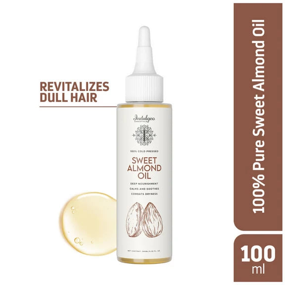 Indulgeo Essentials Cold Pressed Sweet Almond Oil - 100 ml
