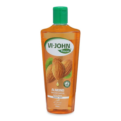 VI-JOHN Naturale Almond Enriched Hair Oil Soft & Shine With Vitamin A,E & F - 300 ml