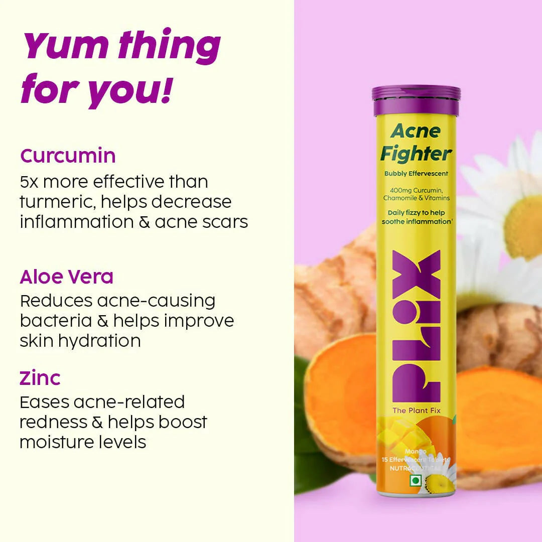 PLIX The Plant Fix Acne Fighter Effervescent Tablets