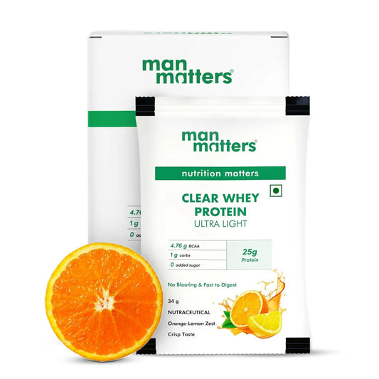 Man Matters Clear Whey Protein Powder - Orange Flavor