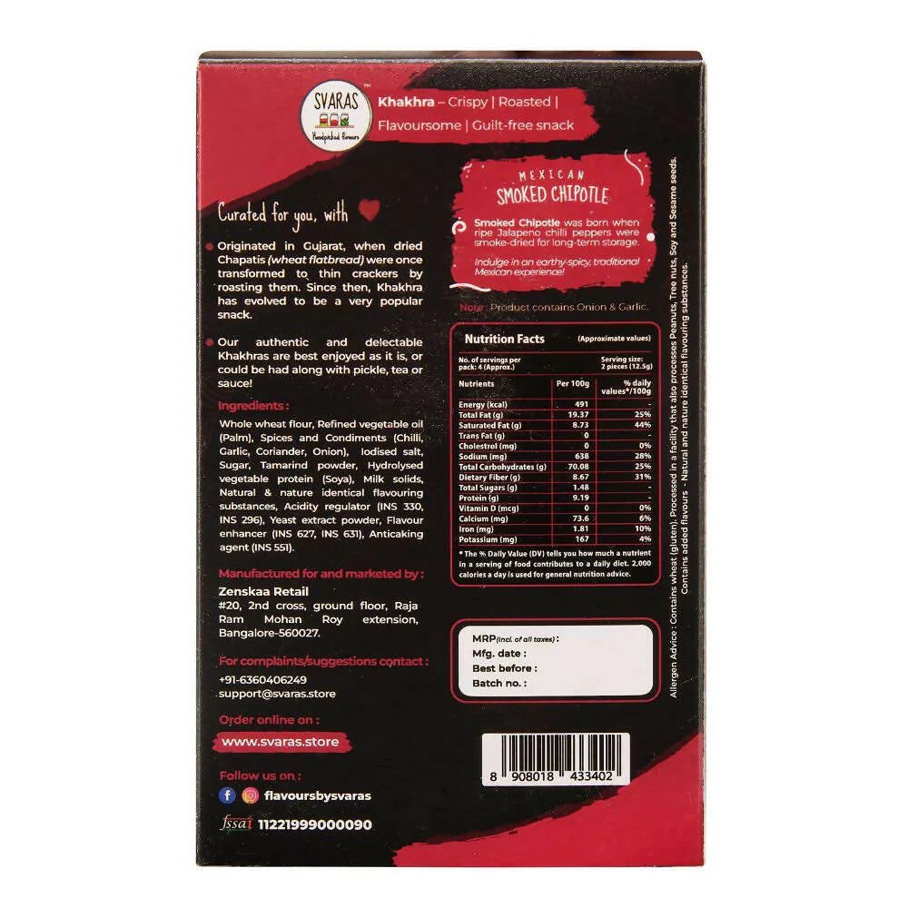 Svaras Mexican Smoked Chipotle Khakhra