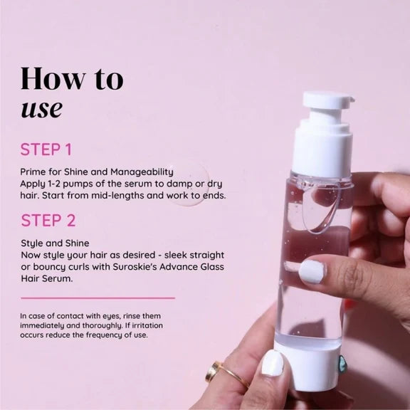 SUROSKIE Advance Glass Hair Serum For Shine & Frizz Control - 50 ml