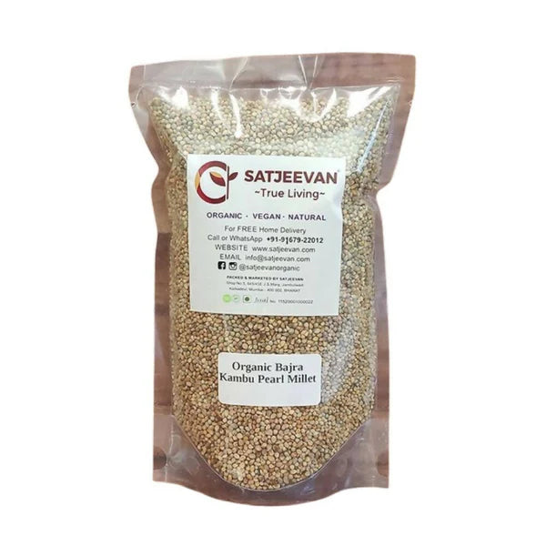 Satjeevan Organic Bajra Kambu Pearl Millet - 500 gm