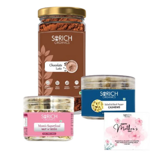 Sorich Organics Mother's Superfood Mix, Chocolate Latte & Salted and Black pepper Cashew - combo