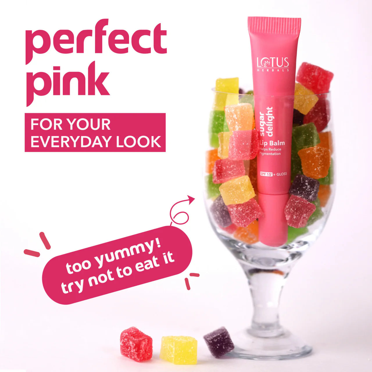 Lotus Herbals Lip Balm With SPF 15 - Sugar Deligh