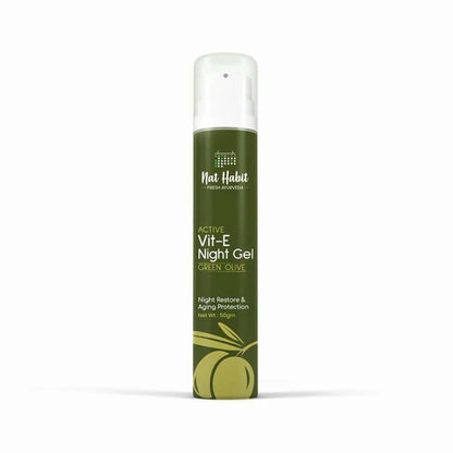 Nat Habit Active Olive Vit-E Night Face Gel - 50 gm