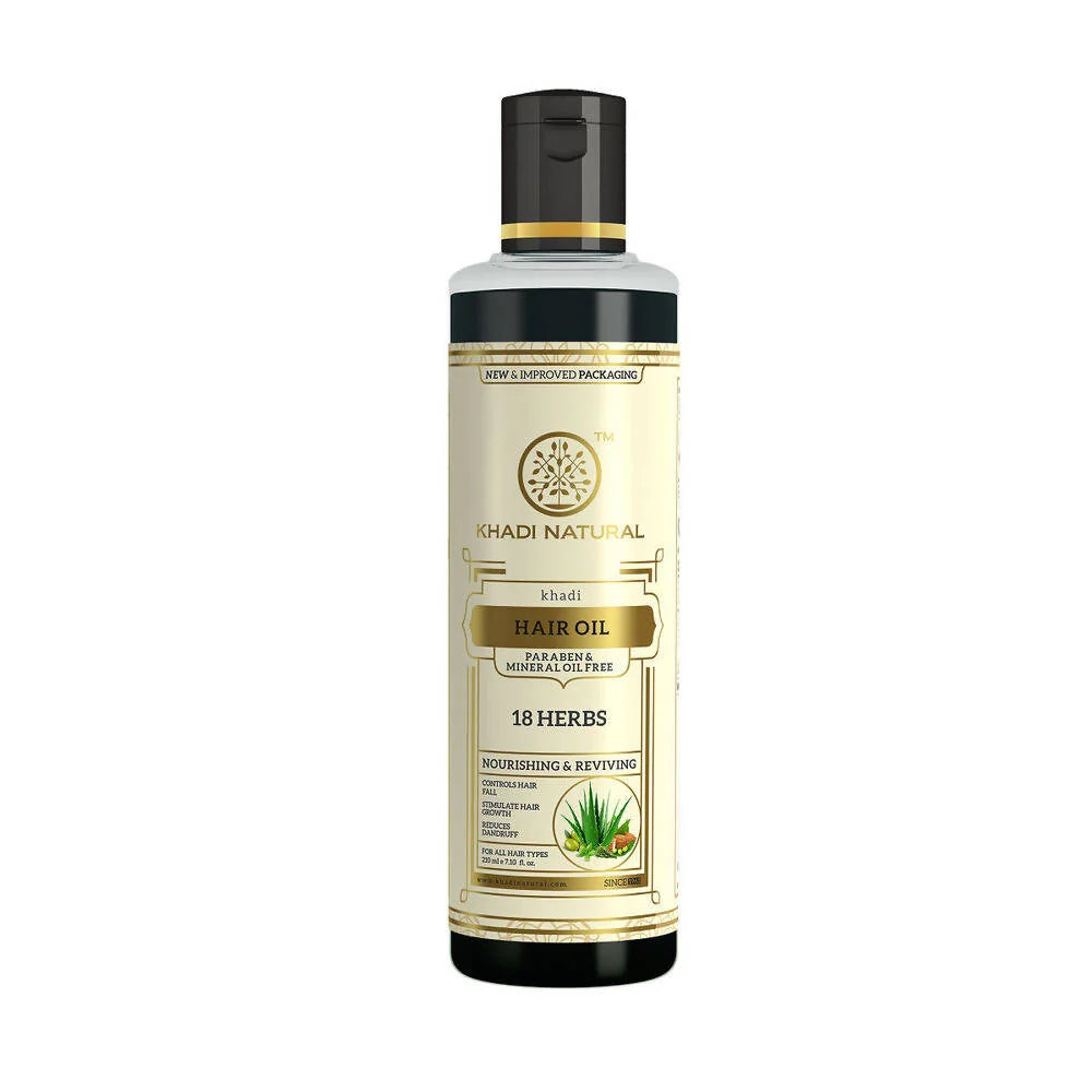 Khadi Natural 18 Herbs Herbal Hair Oil - 210 ml
