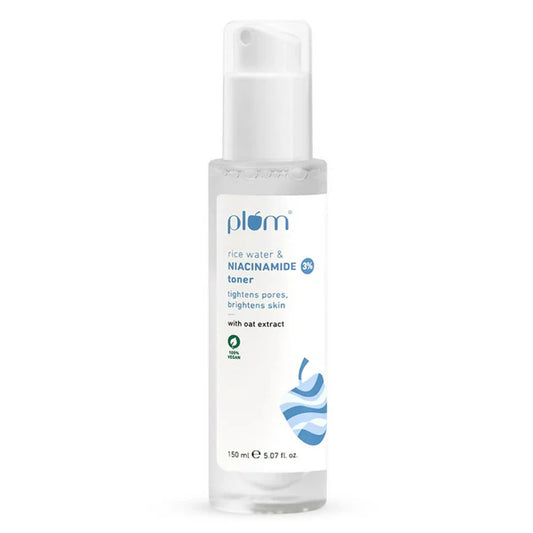 Plum 3% Niacinamide & Rice Water Face Toner - Reduces Pores & Blemishes For Bright Skin - 150 ml