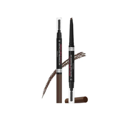 L'Oreal Paris Infallible 24H Brow Filling Triangular Pencil - 3.0 Brunette - 1 gm