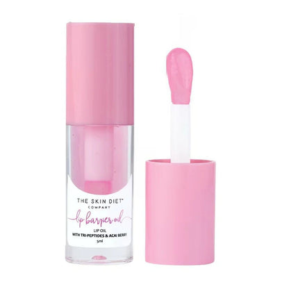 The Skin Diet Company Lip Barrier Oil Clear Gloss with Peptides Hydrates, For Dry & Pigmented Lips - 5 ml