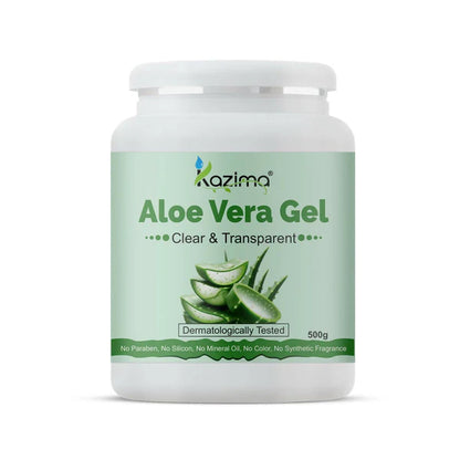Kazima Pure Aloe Vera Gel For Hair, Acne, Scars, Dark Circles & Sunburn - 500 gm