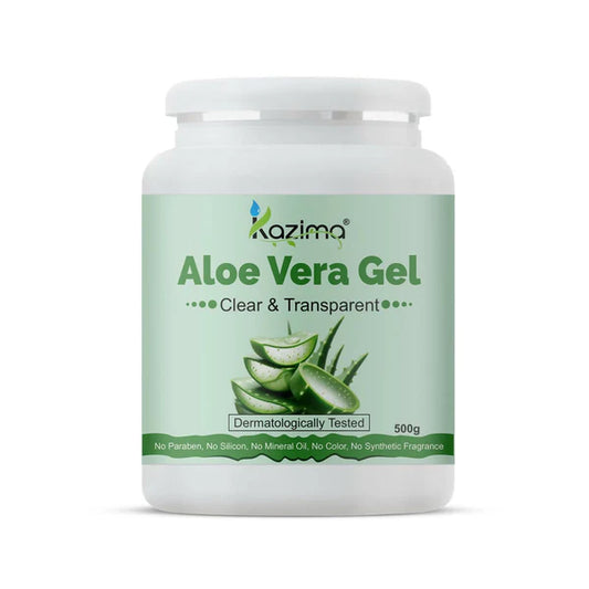 Kazima Pure Aloe Vera Gel For Hair, Acne, Scars, Dark Circles & Sunburn - 500 gm