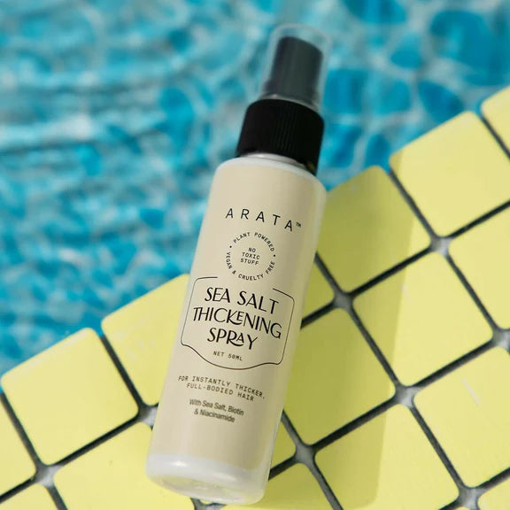 Arata Sea Salt Volumizing Hair Spray Infused with Niacinamide, Biotin & Sea Salt For Instantly Thicker, Full-Bodied Hair - 50 ml