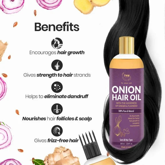The Natural Wash Onion Hair Oil - 100 ml