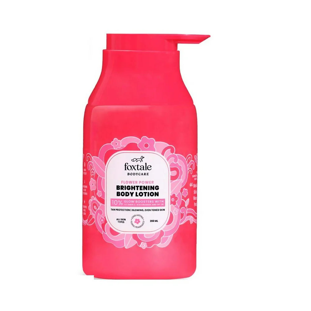 Foxtale Brightening Body Lotion SPF 30 With Niacinamide & Vitamin C Tan Protection & Glowing Skin - 200 ml