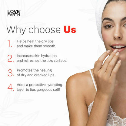 Love Earth Lip Saviour Kit for Skin Hydration & Moisturization, Chapped Lips With Bees Wax And Cocoa Butter - Combo Pack
