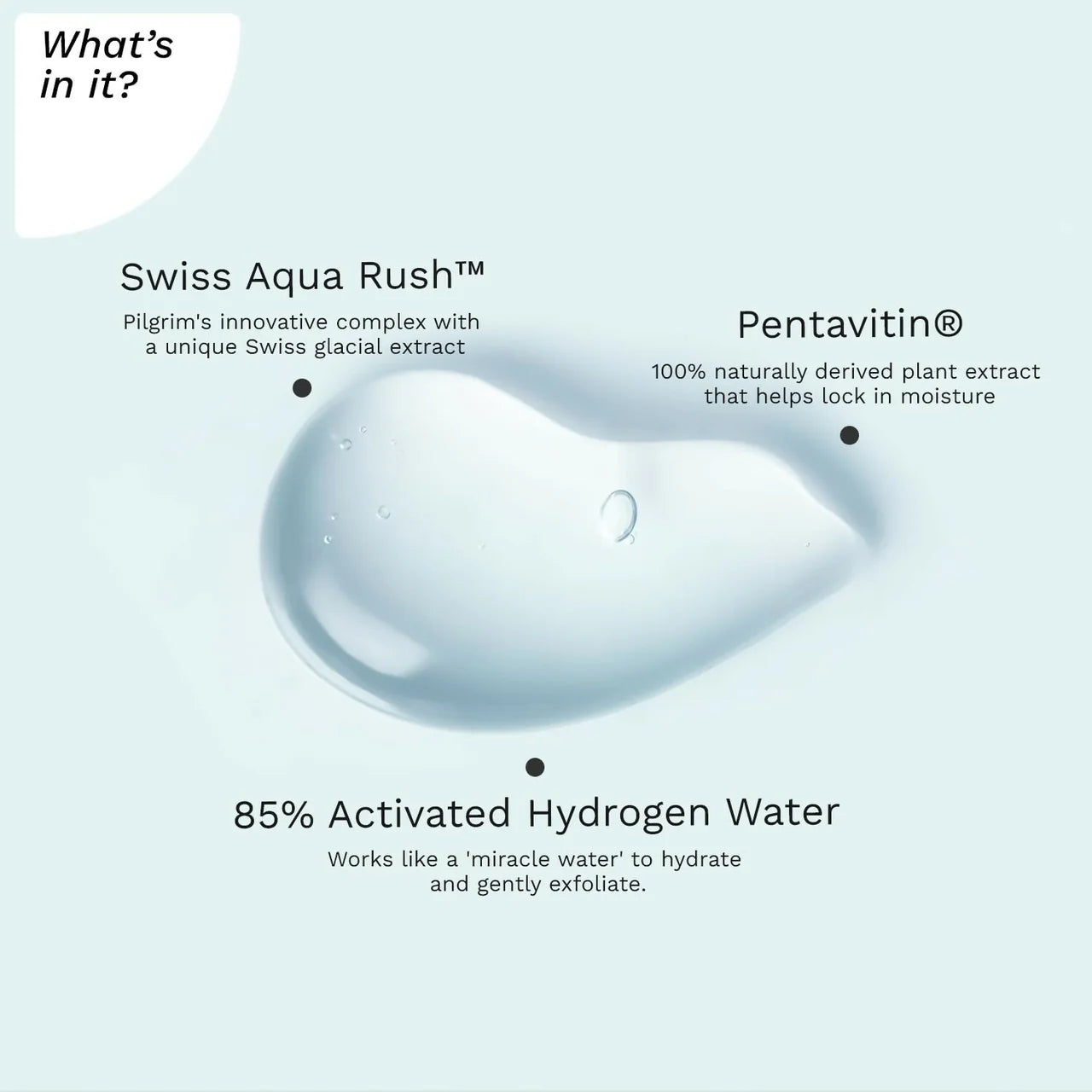 Pilgrim wiss Aqua Rush Peeling Gel Pentavitin & Activated Hydrogen Water for Face