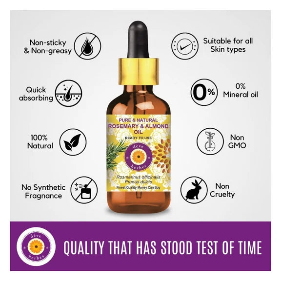 Deve Herbes Pure And Natural Rosemary & Almond Oil - 100 ml