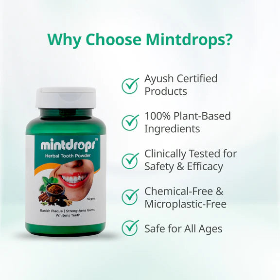 Mintdrops Herbal Tooth Powder - 50 gm