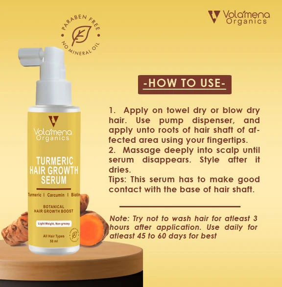 Volamena Turmeric Hair Growth Serum - 50 ml