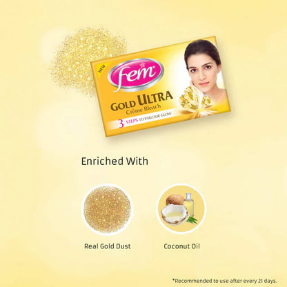 Fem Fairness (Gold Ultra) Crème Bleach - 30 gm