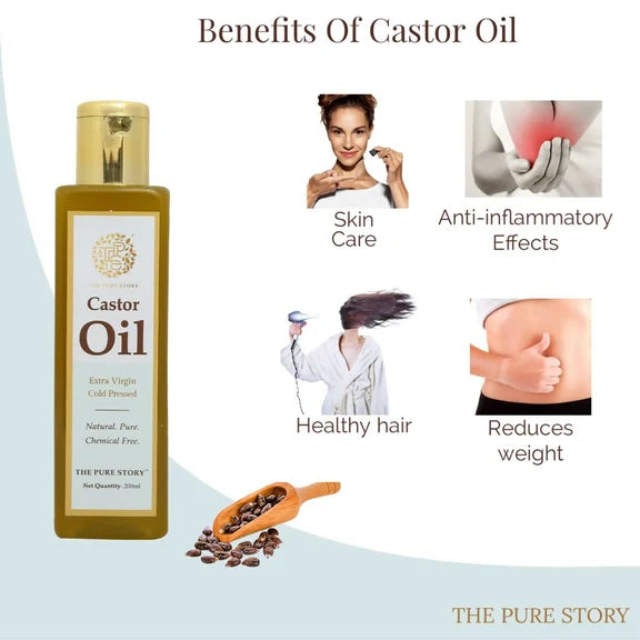 The Pure Story Natural Cold Pressed Castor Hair Oil - 100 ml