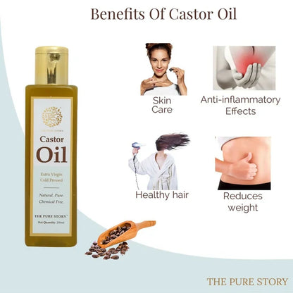 The Pure Story Natural Cold Pressed Castor Hair Oil - 100 ml