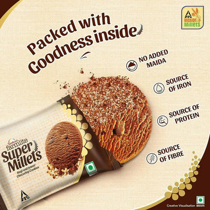 Sunfeast Farmlite Super Millets Chocochip Cookies - 75 gm