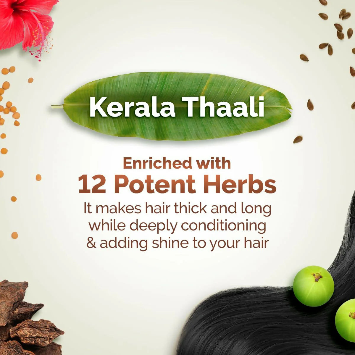 Mamaearth Kerala Thaali Cleansing Hair Mask with Power of 12 Herbs for Thick & Long Hair