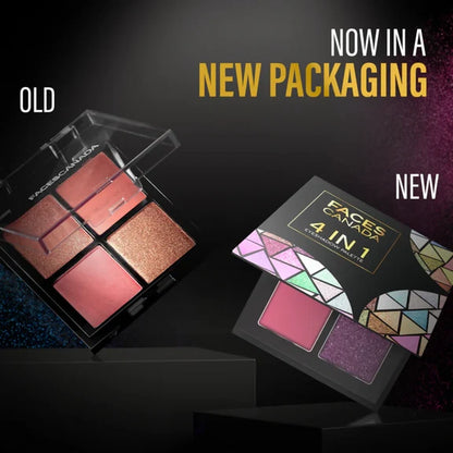 Faces Canada 4 in 1 Eyeshadow Palette - Moody Moon 06 - 5 gm