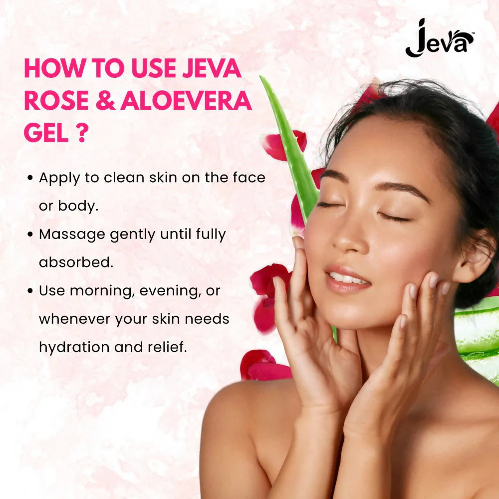 Jeva Rose and Aloe Vera Facial Massage Gel - 380 ml