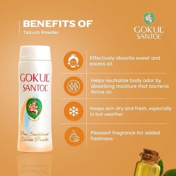 Gokul Santol Pure Sandalwood Talcum Powder - 300 gm