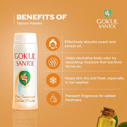 Gokul Santol Pure Sandalwood Talcum Powder - 300 gm