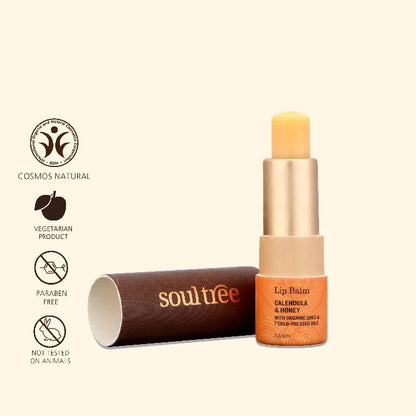 Soultree Calendula & Honey With Organic Ghee Lip Balm - 3.5 gm