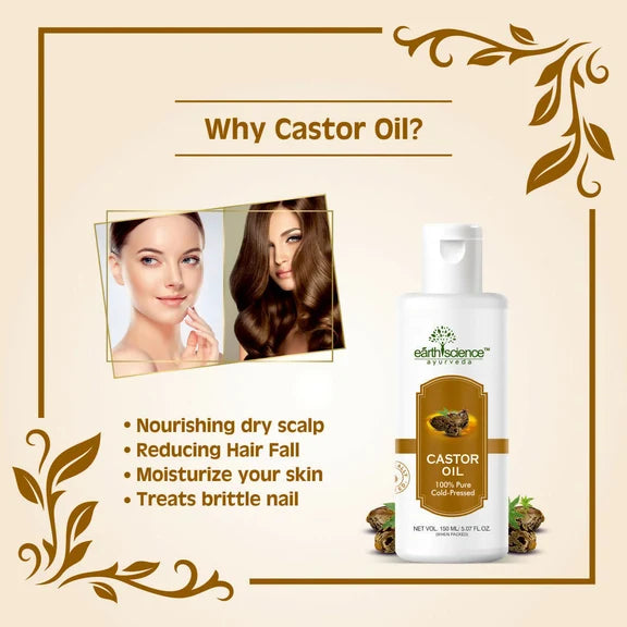 Earth Science Ayurveda 100% Pure Castor Oil - 150 ml