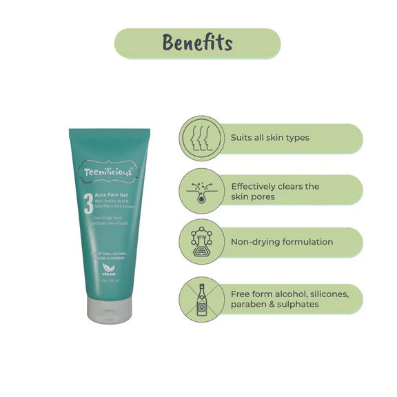 Teenilicious Anti-Acne Gel With 3% Azelaic Acid, Tea Tree Oil - 30 gm