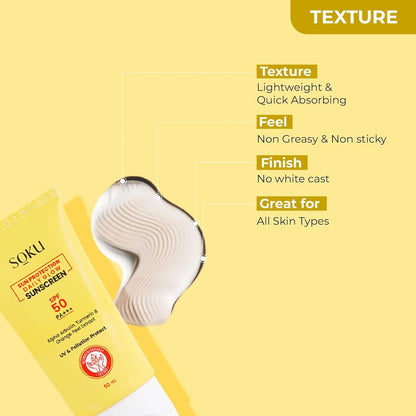 SOKU Sun Protection Daily Glow Sunscreen SPF 50 - 50 ml