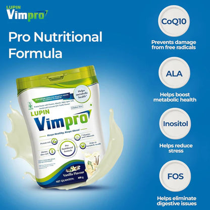 Lupin Vimpro Nutritional Vanilla Protein Powder - 400 gm